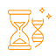 Hourglass icon with twinkles, symbolizing time or waiting